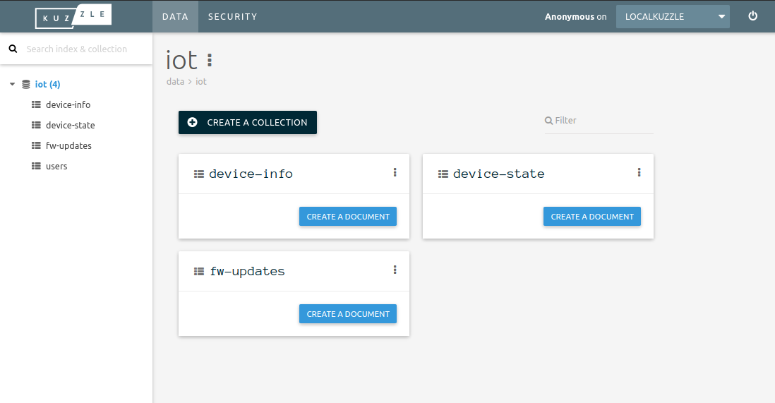 kuzzle admin console